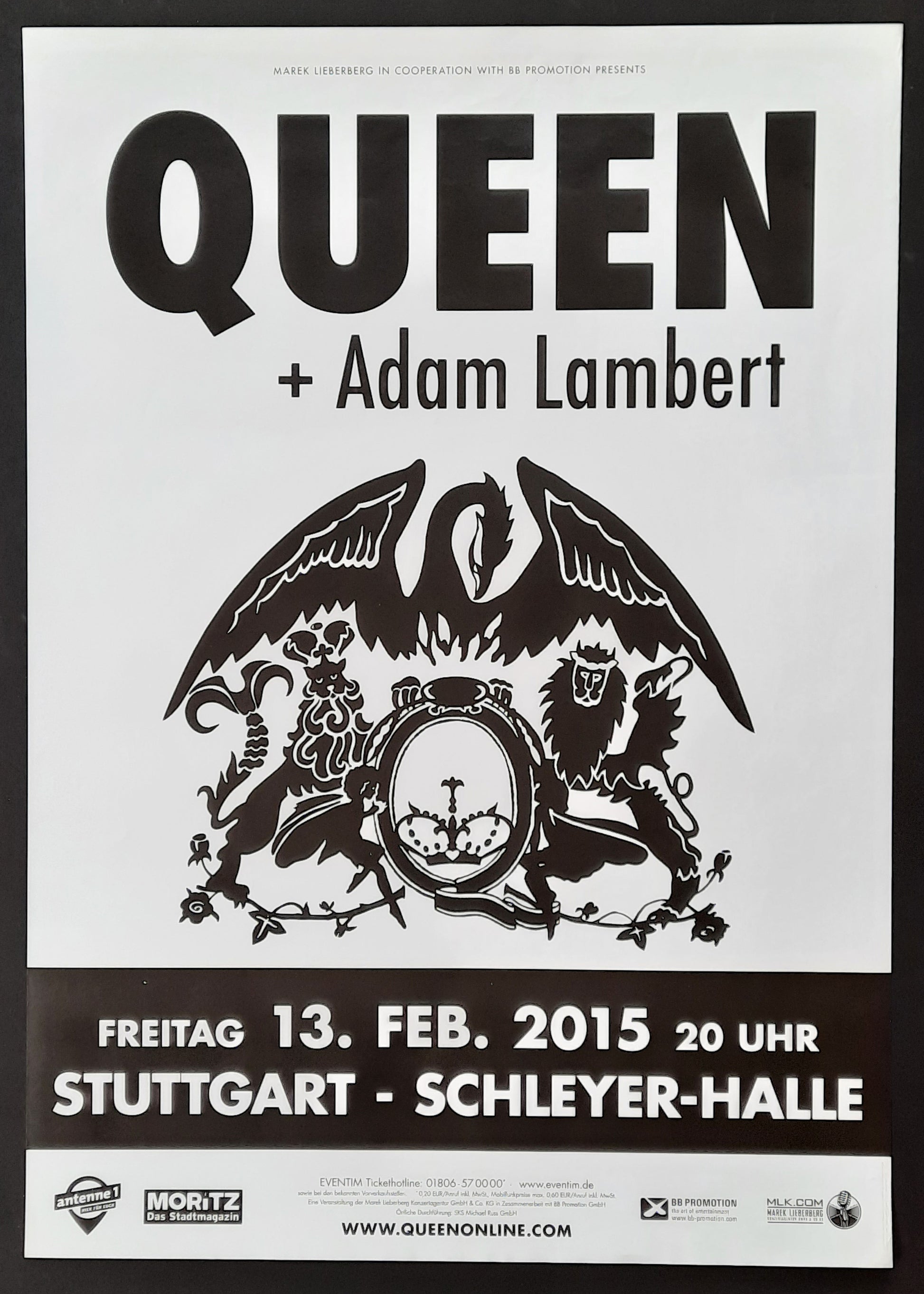 QUEEN Original Concert Poster February 13, 1995 Stuttgart Germany 2