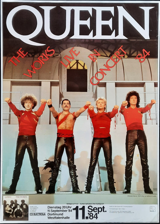 QUEEN Original Concert Poster September 11, 1984 Dortmund Germany 1