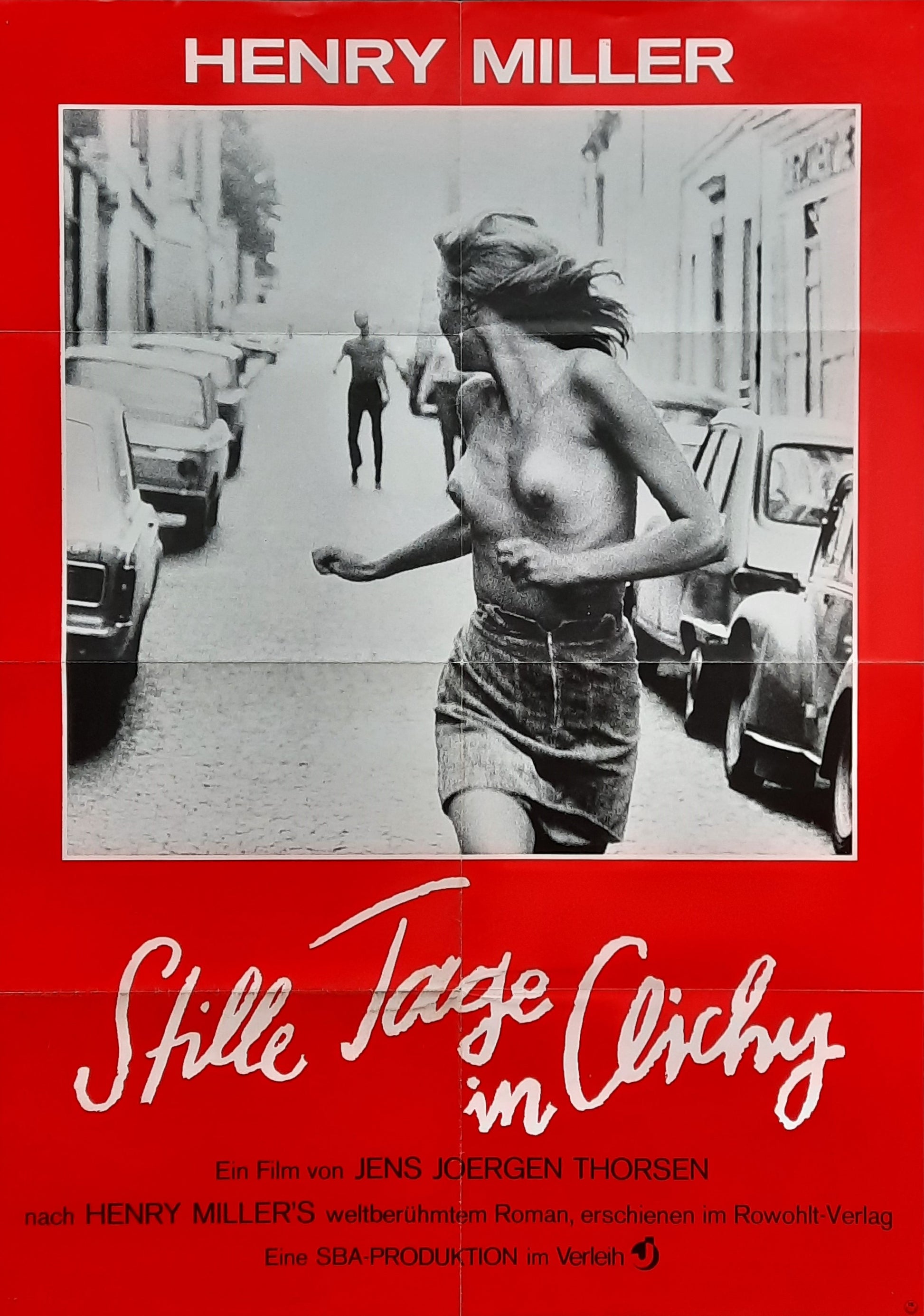 QUIET DAYS IN CLICHY Original Movie Poster 1970 Henry Miller Jens Joergen Thorsen Germany