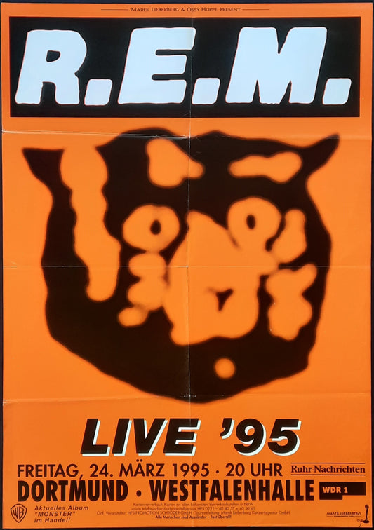 R.E.M. Original Concert Poster March 24, 1995 Dortmund Germany 1