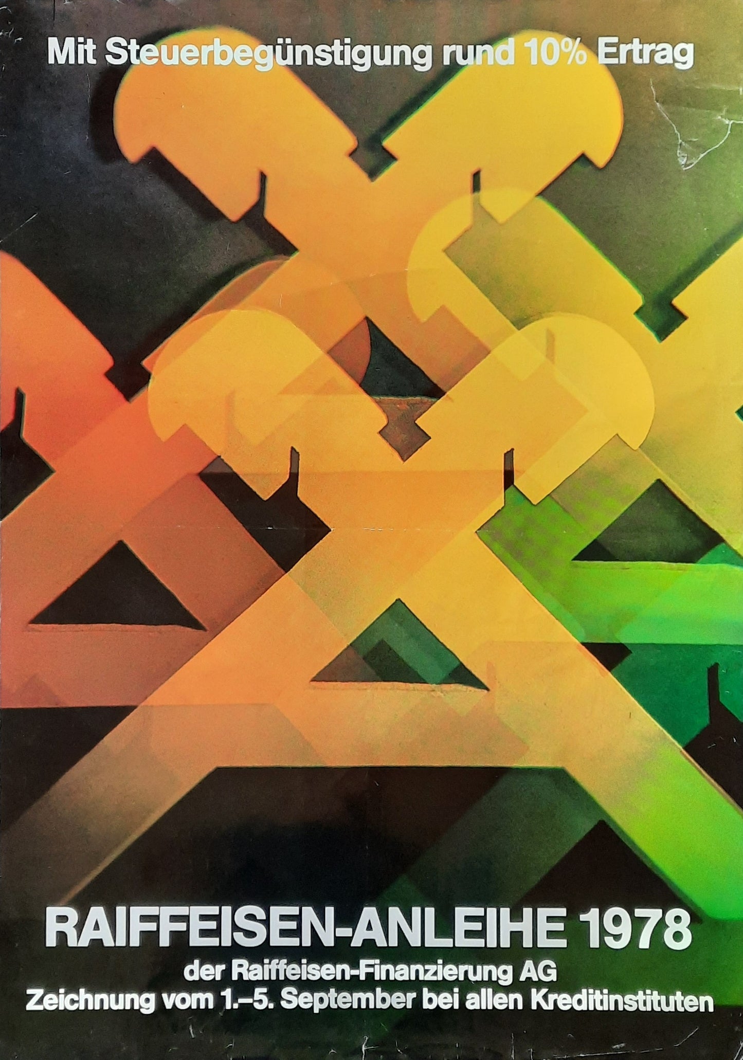 RAIFFEISEN ANLEIGE Original Advertising Poster 1978 Austria