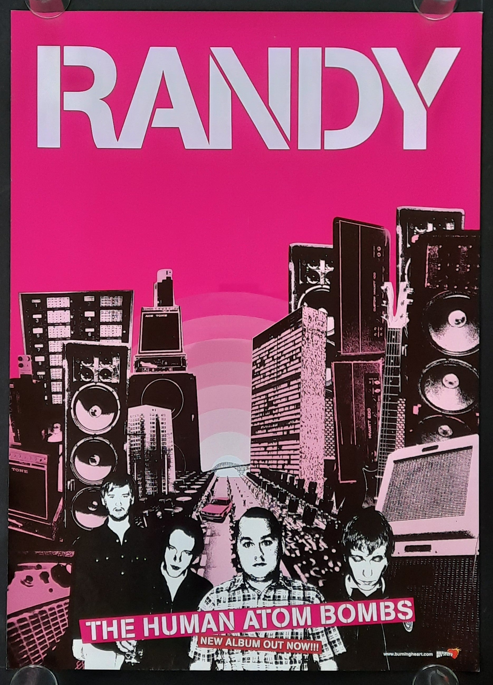 RANDY Original Concert Poster 2001 The Human Atom Bombs Tour 50x70d (1)