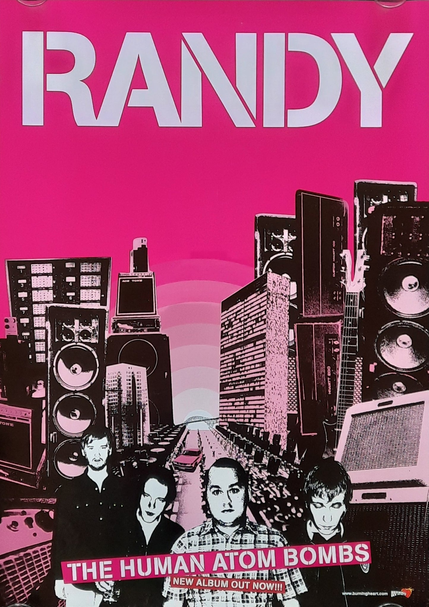 RANDY Original Concert Poster 2001 The Human Atom Bombs Tour 50x70d (1)