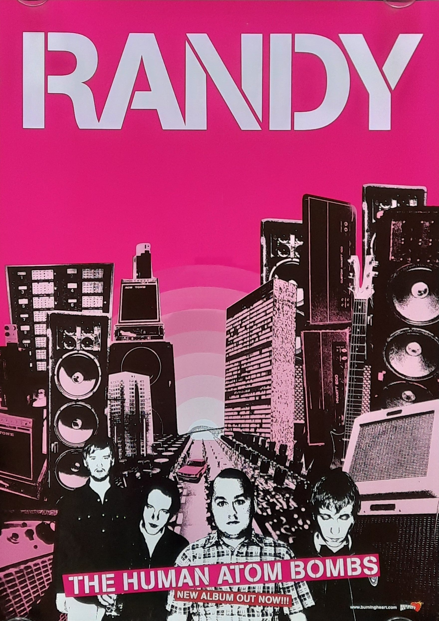 RANDY Original Concert Poster 2001 The Human Atom Bombs Tour 50x70d (1)