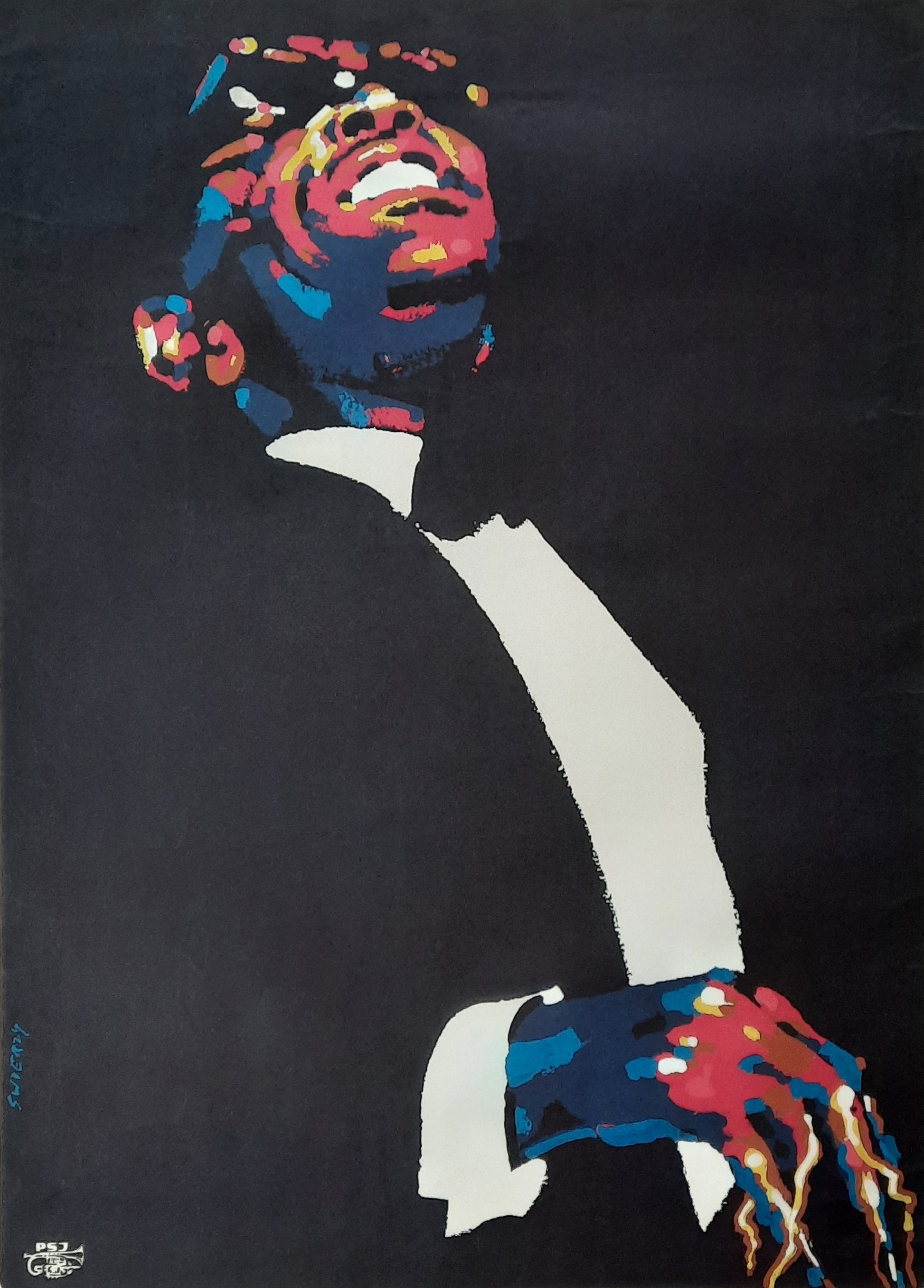 RAY CHARLES Original Promotion Poster 1990 by Waldemar Swierzy
