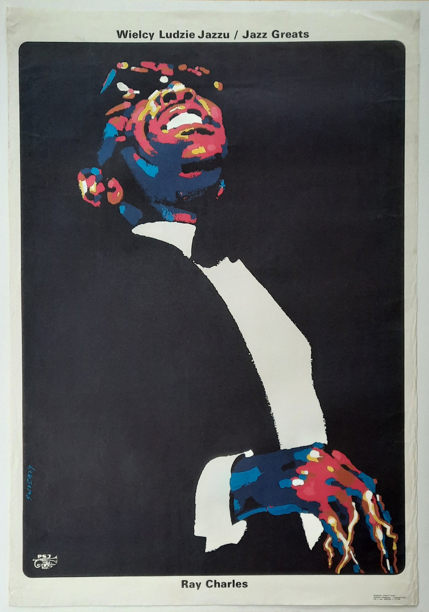 RAY CHARLES Original Promotion Poster 1990 by Waldemar Swierzy 2