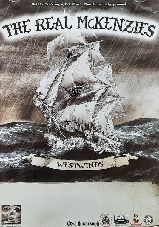 REAL McKENZIES Original Concert Poster 20012 Westwinds Tour 42x59d (20) 1