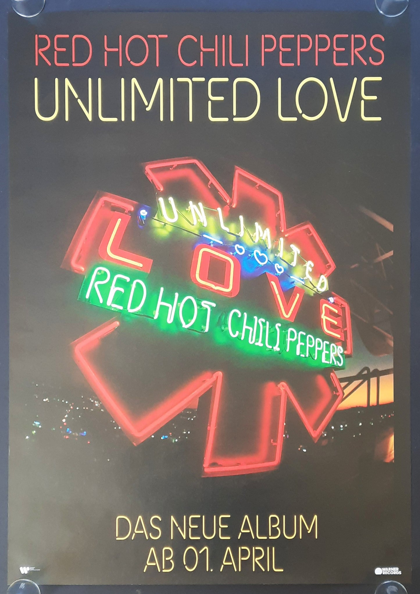 RED HOT CHILI PEPPERS 2022 Original Promotion Poster - Album UNLIMITED LOVE