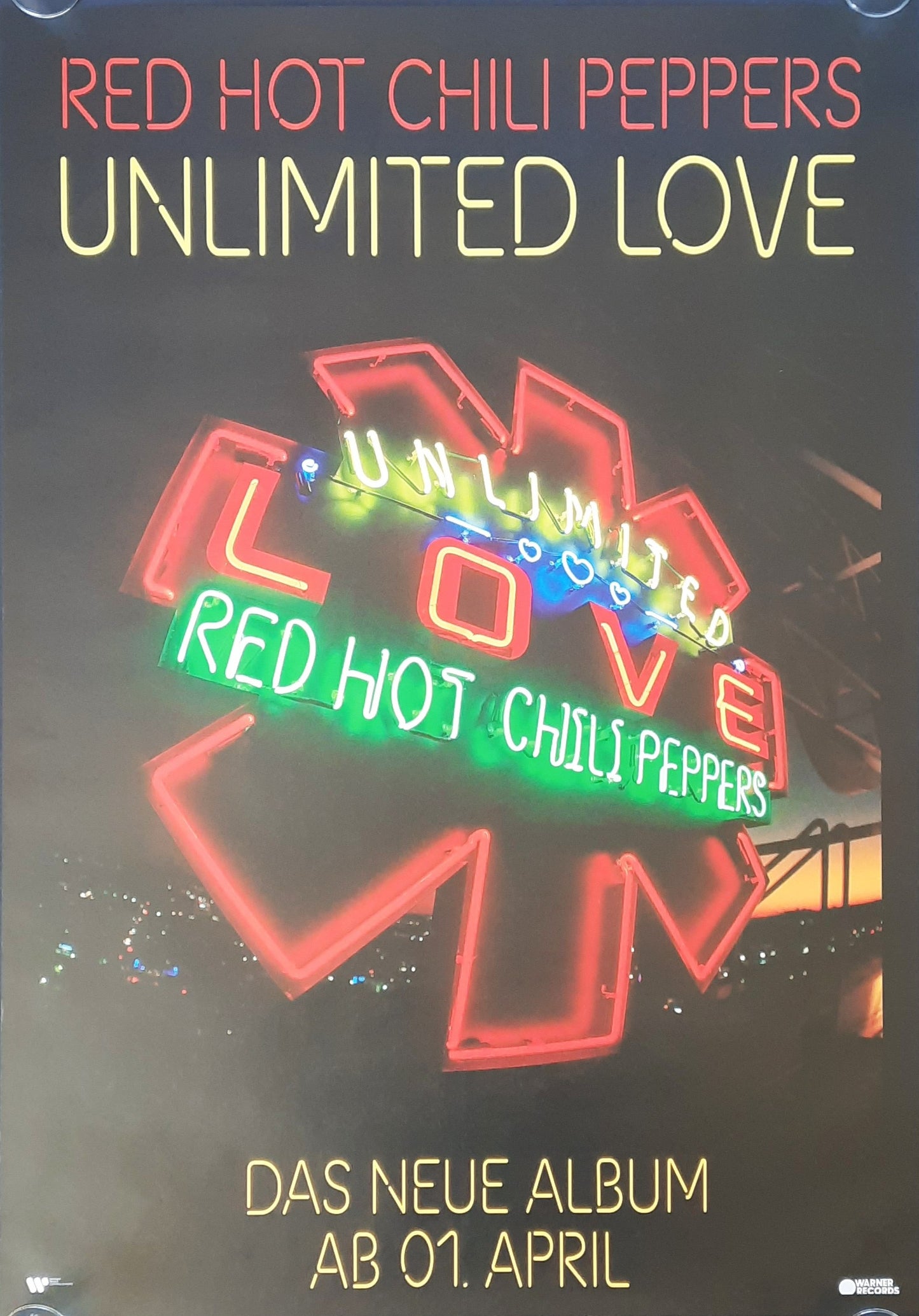 RED HOT CHILI PEPPERS 2022 Original Promotion Poster - Album UNLIMITED LOVE
