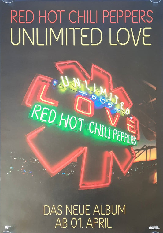 RED HOT CHILI PEPPERS 2022 Original Promotion Poster - Album UNLIMITED LOVE