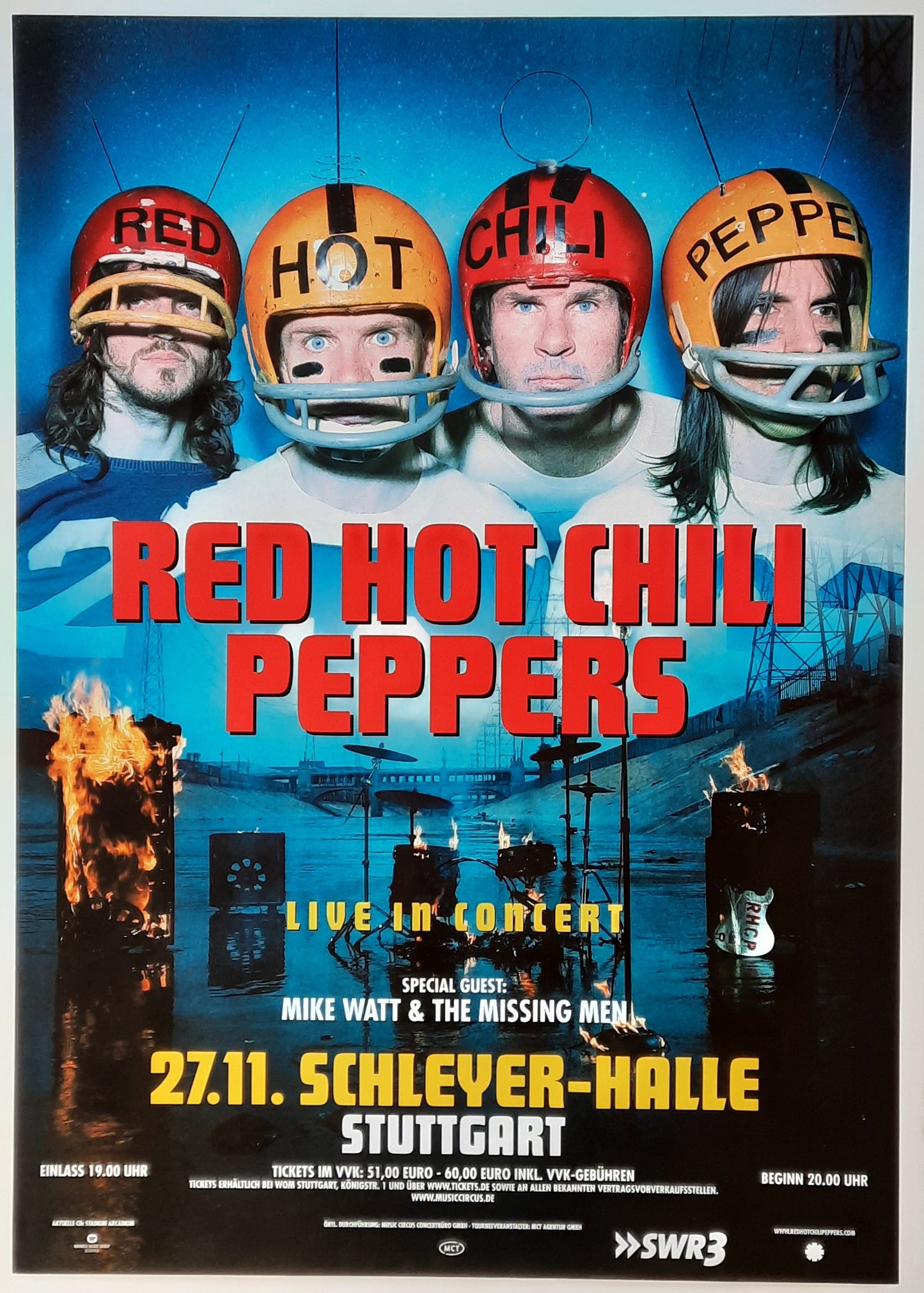 RED HOT CHILLI PEPPERS Original Concert Poster November 27, 2006 Stuttgart Germany 2
