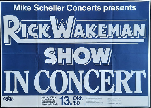 RICK WAKEMAN Original Concert Poster October 13, 1980 Neu Isenburg Germany 1