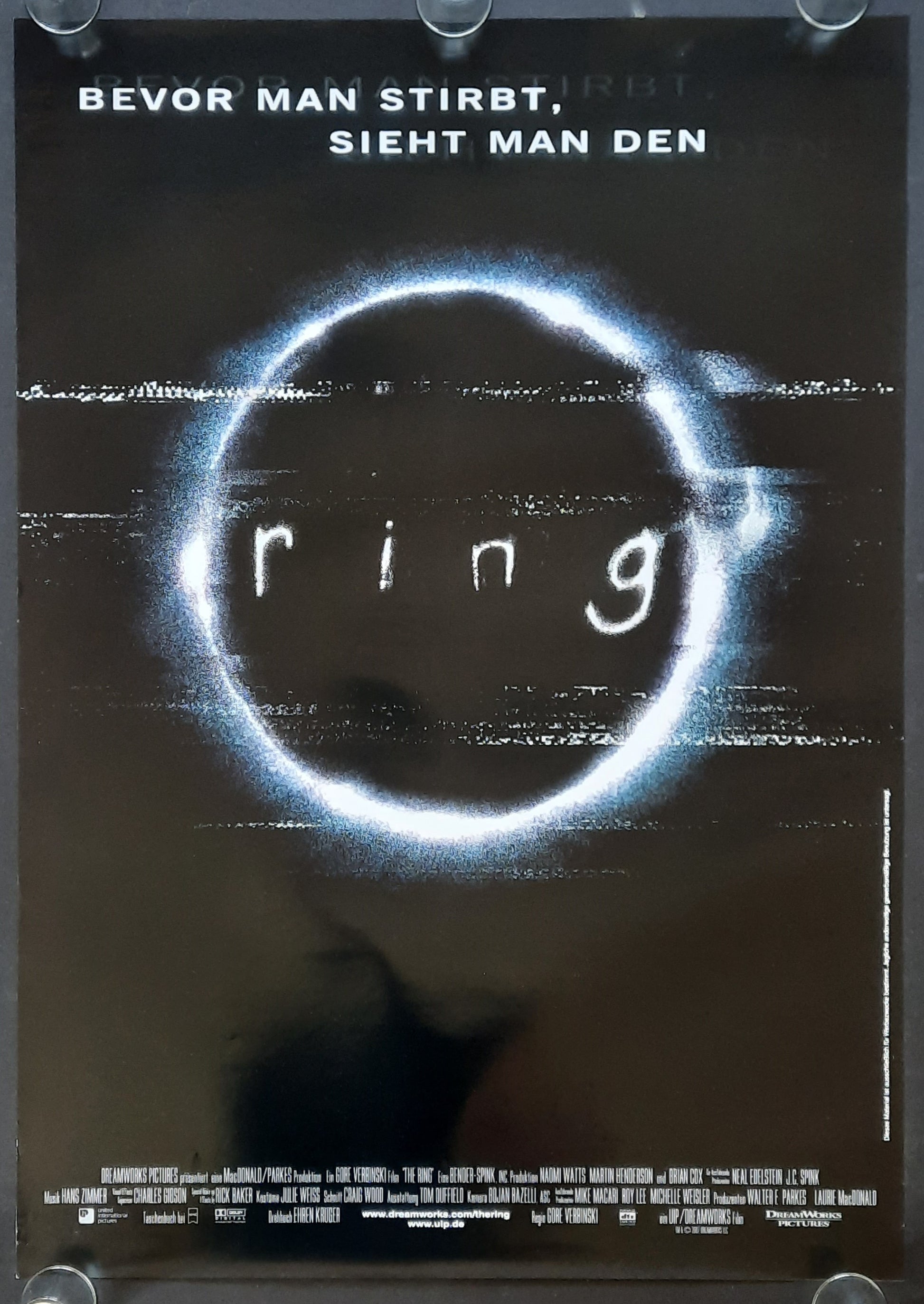 RING Original Movie Poster 2002 Chase Watts German 1-Sheet ROLLED