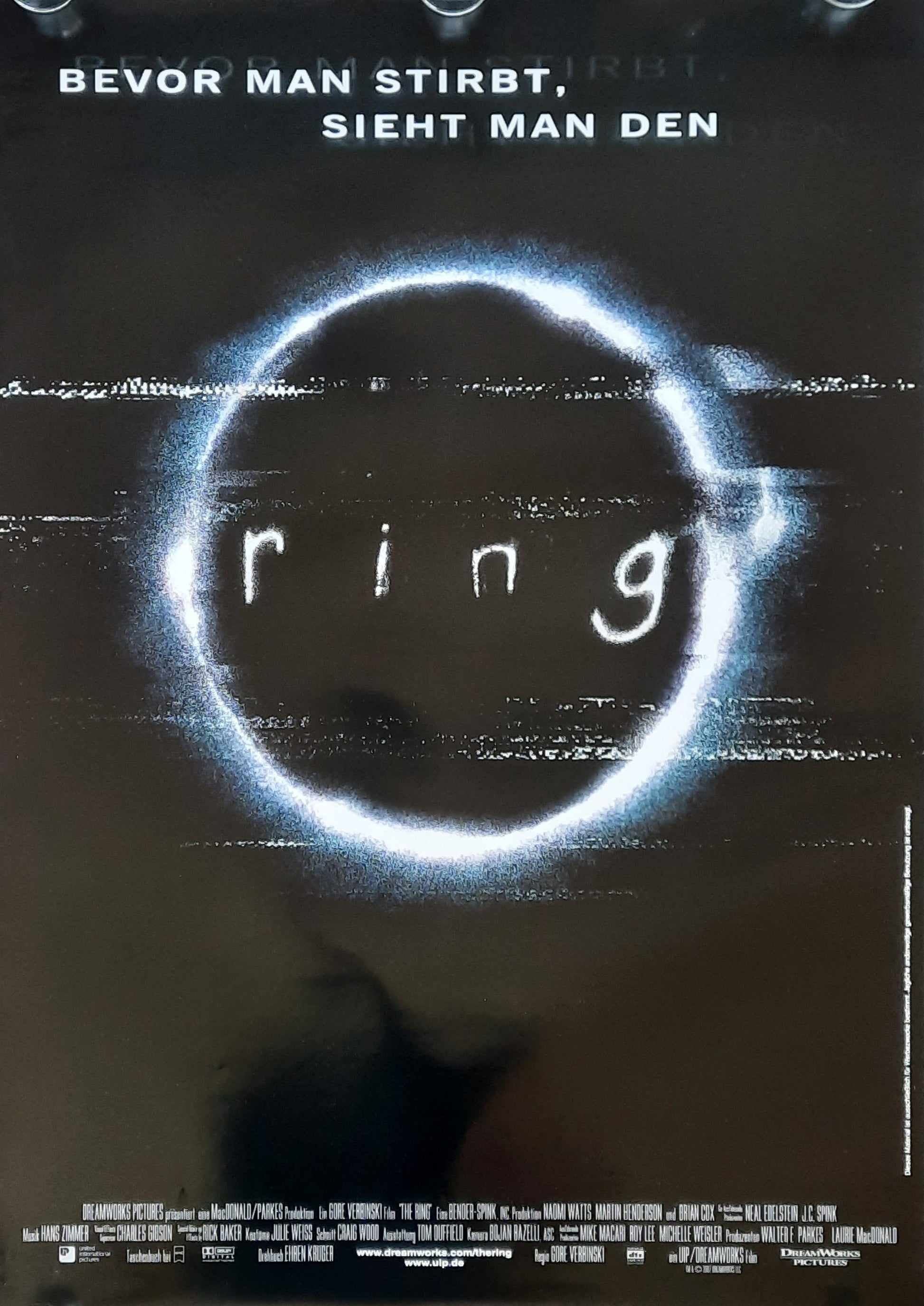 RING Original Movie Poster 2002 Chase Watts German 1-Sheet ROLLED 1