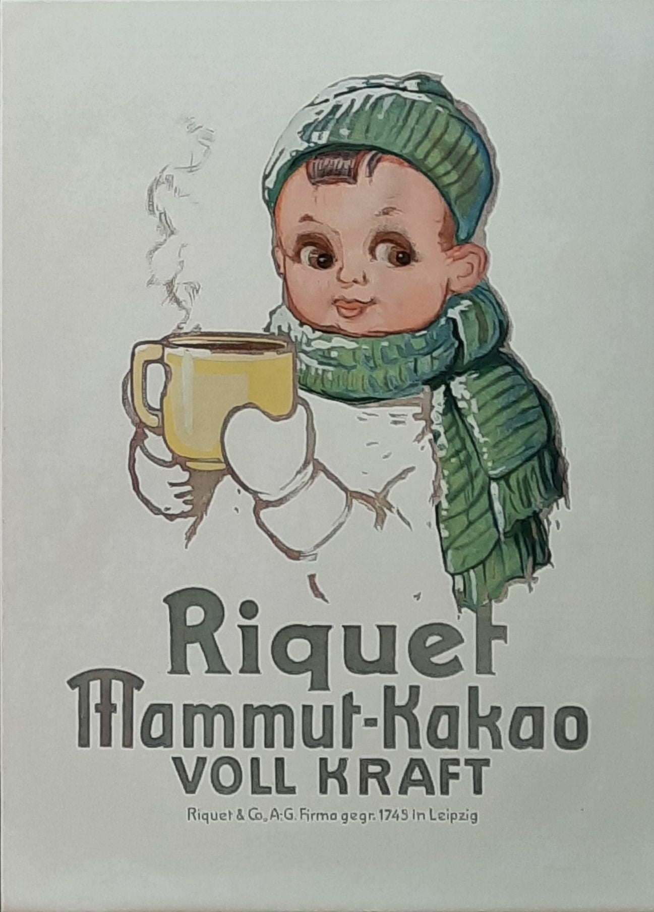 RIQUET KAKAO original german newspaper advertisement for cocoa 1915