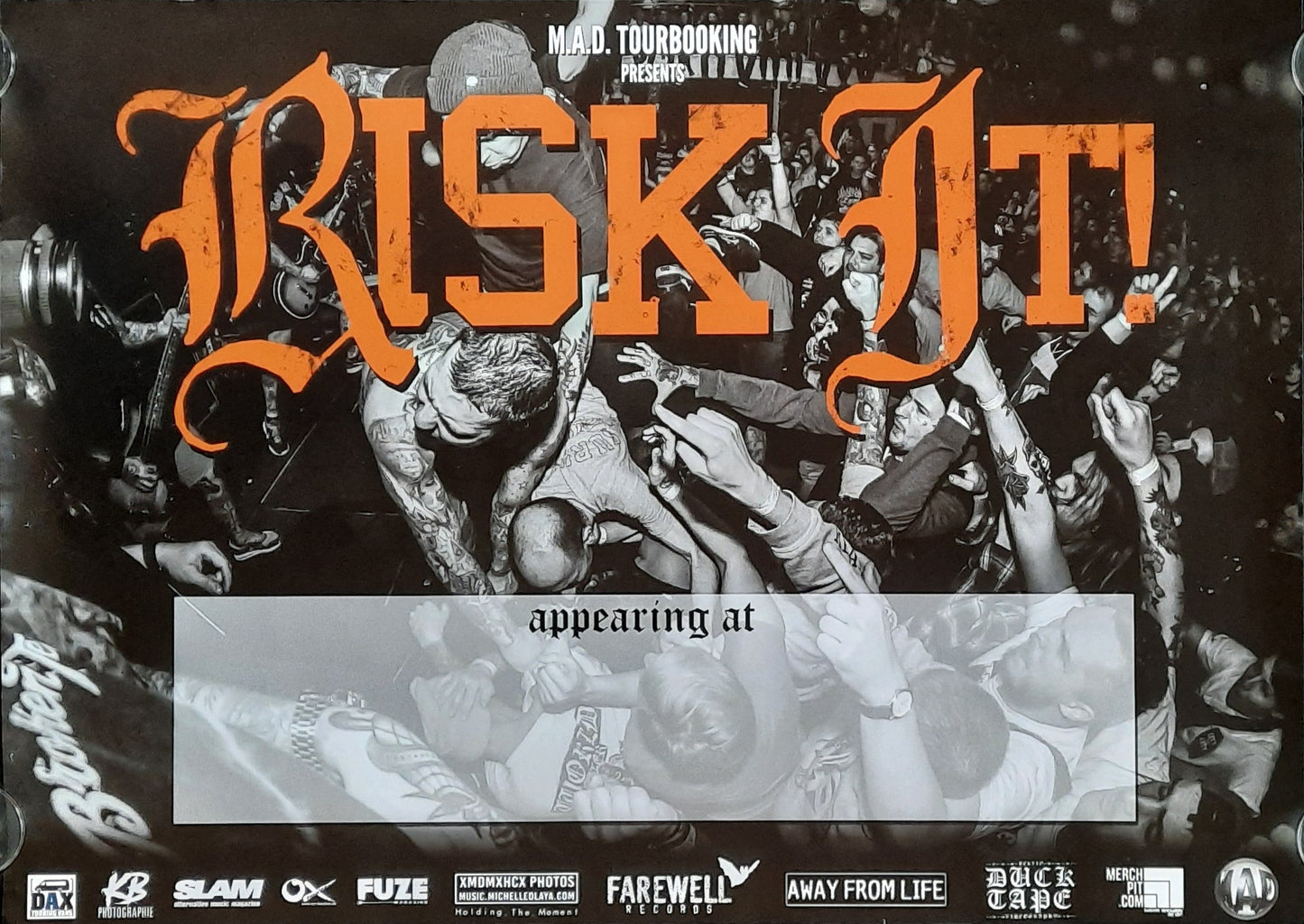 RISK IT! Original Cooncert Poster 2010s European Tour 50x70 (1) 1