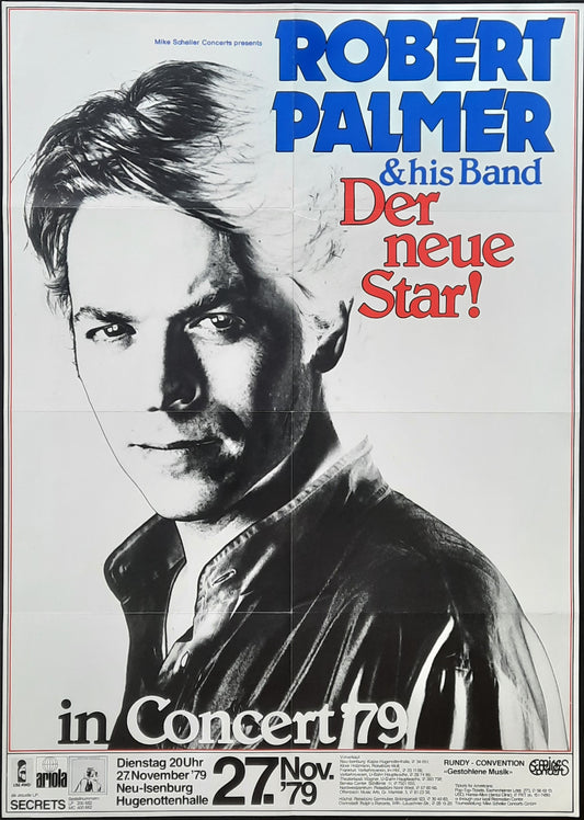 ROBERT PALMER Oroginal Concert Poster November 27, 1979 Neu-Ilsenburg Germany