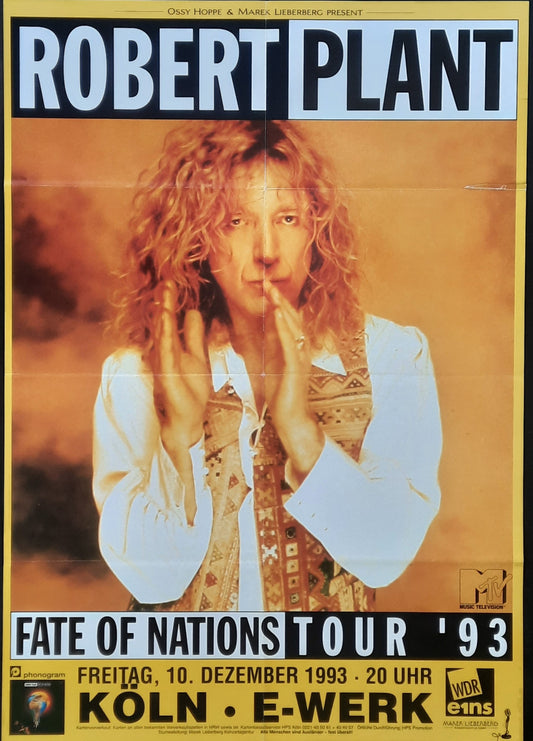 ROBERT PLANT Original Concert Poster December 10, 1993 Köln Germany 1