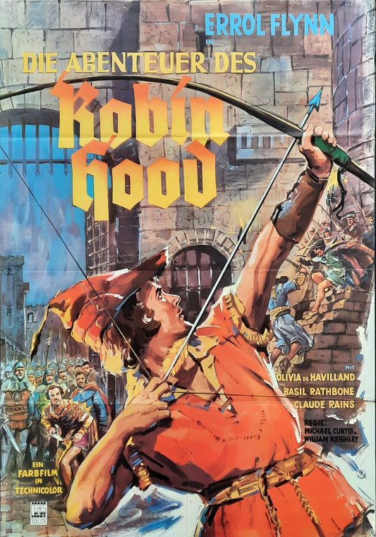 ROBIN HOOD Original Movie Poster Re 1962 (1938) Errol Flynn German 1-Sheet
