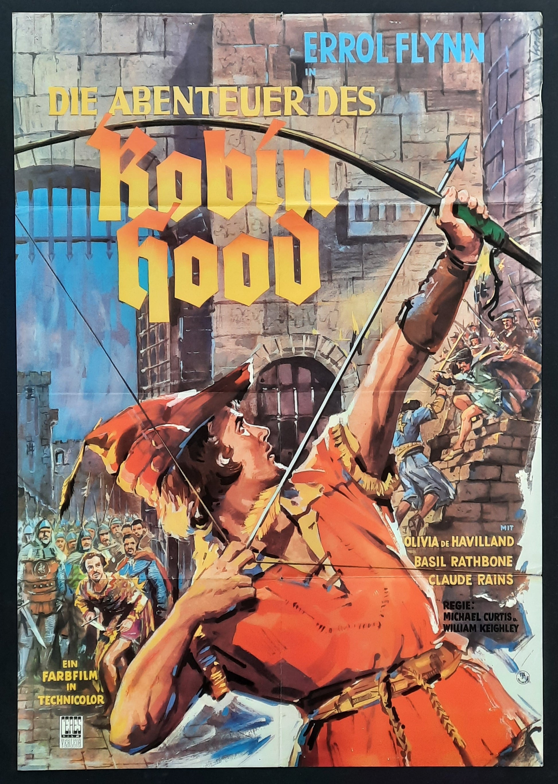 ROBIN HOOD Original Movie Poster Re 1962 (1938) Errol Flynn German 1-Sheet 2