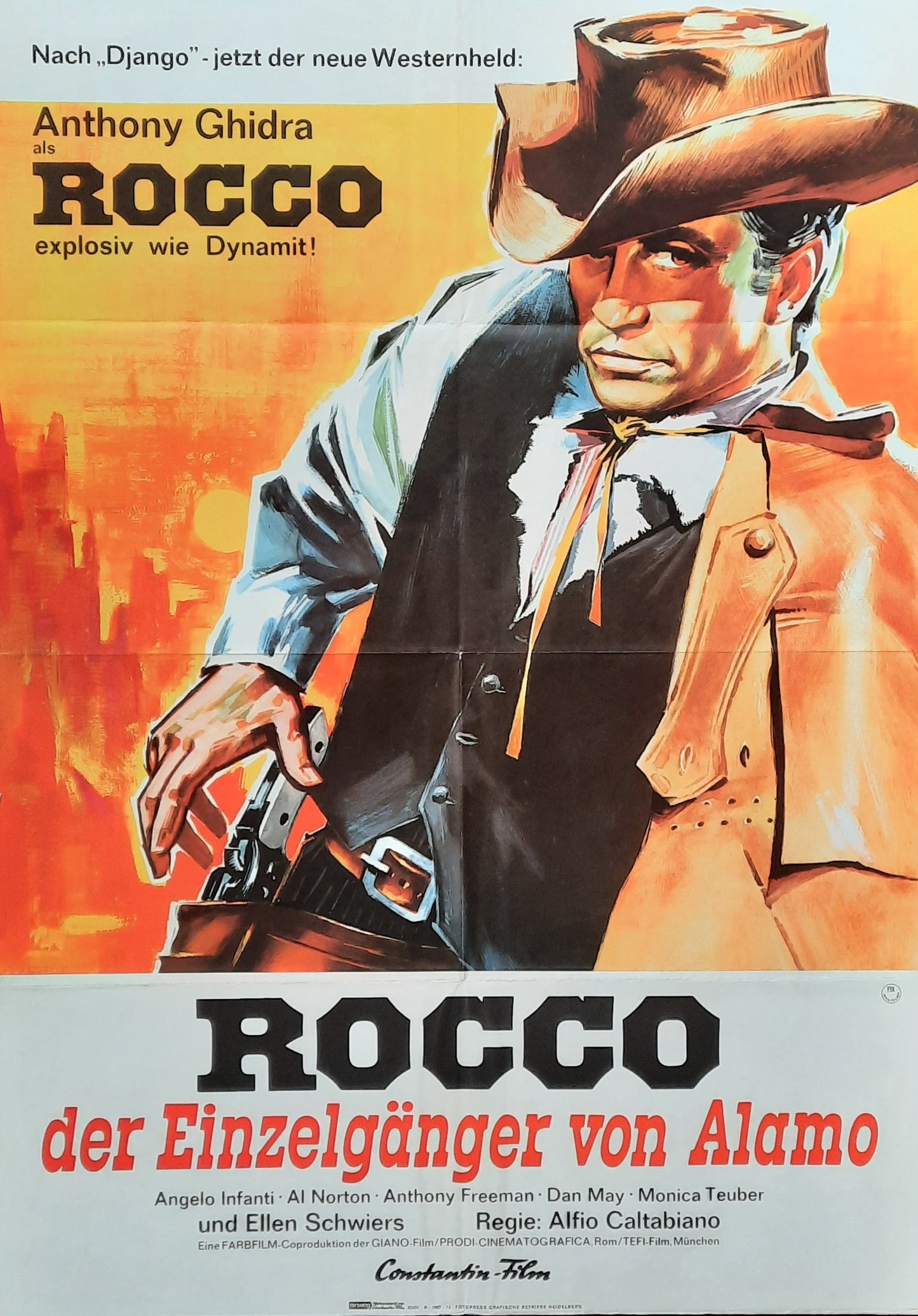 ROCCO - BALLAD OF A GUNMAN Original Movie Poster 1967 German 1-Sheet Poster