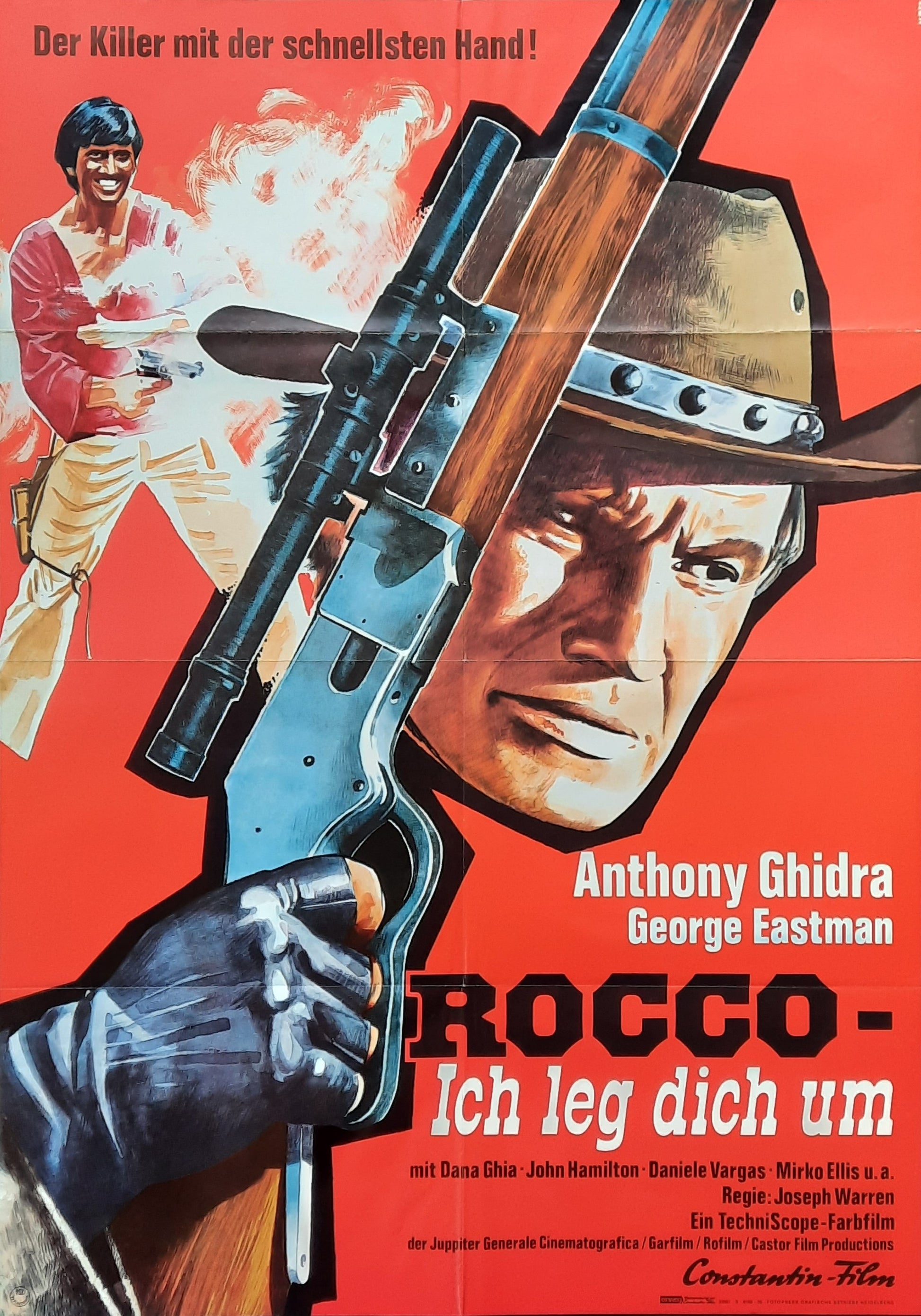 ROCCO - LAST KILLER Original Movie Poster 1967 Anthony Ghidera German 1-Sheet Poster