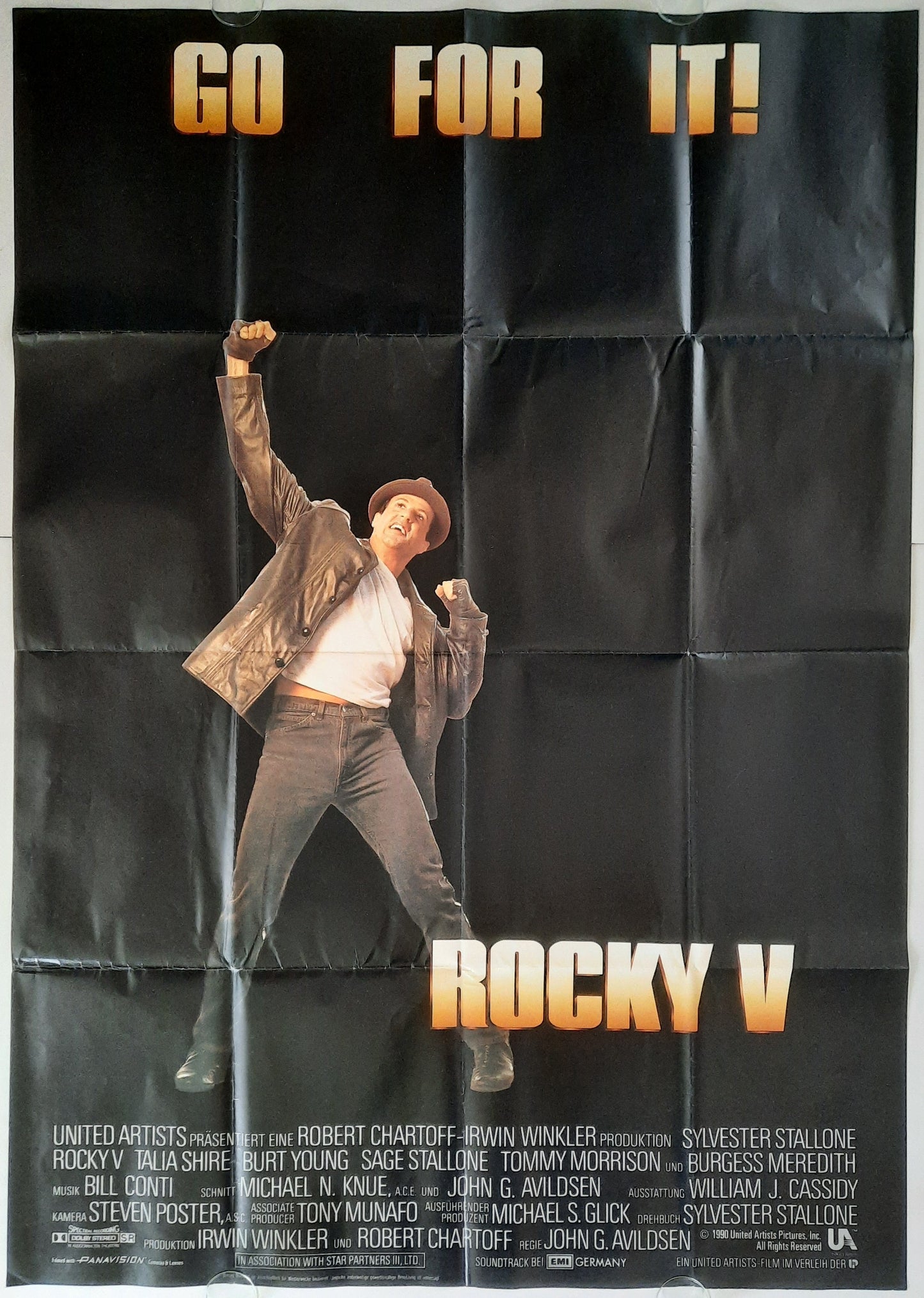 ROCKY V Original Movie Poster 1985 Sylvester Stallone German SUBWAY Poster
