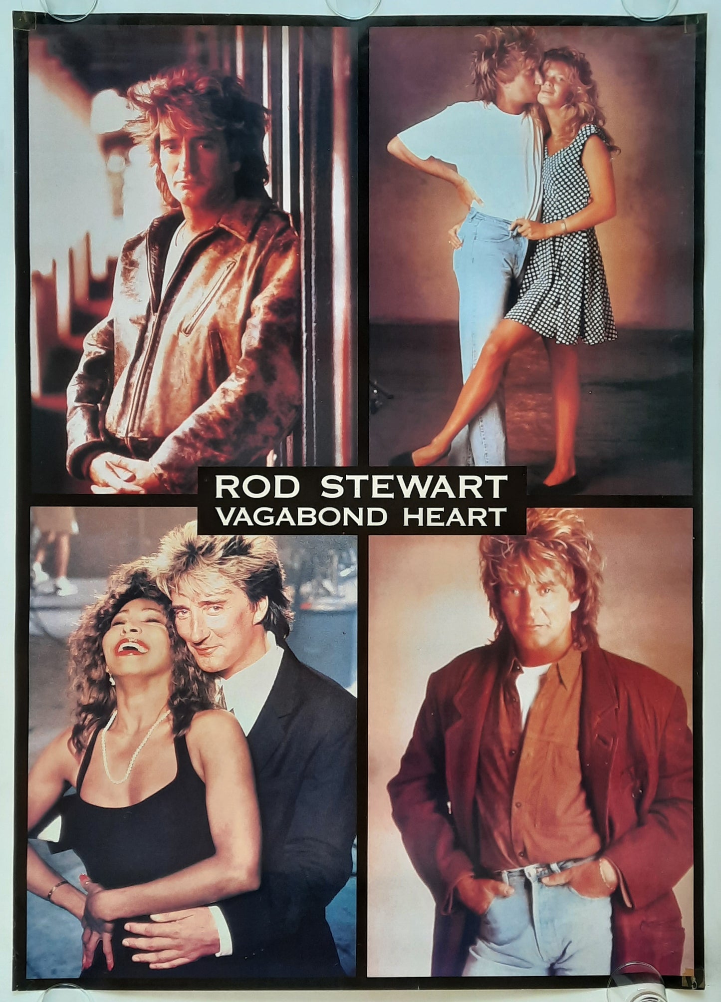 ROD STEWART Original Promotion Poster - 1991 Album "Vagabond Heart" 2