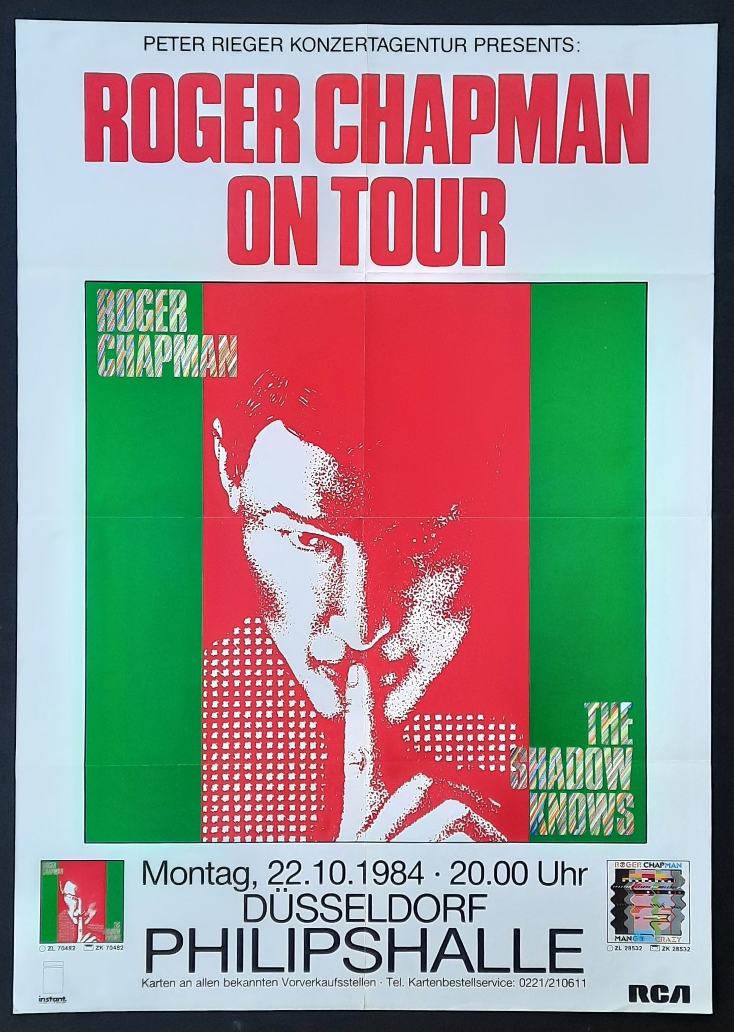 ROGER CHAPMAN Original Concert Poster October 22, 1984 Duesseldorf Germany 1
