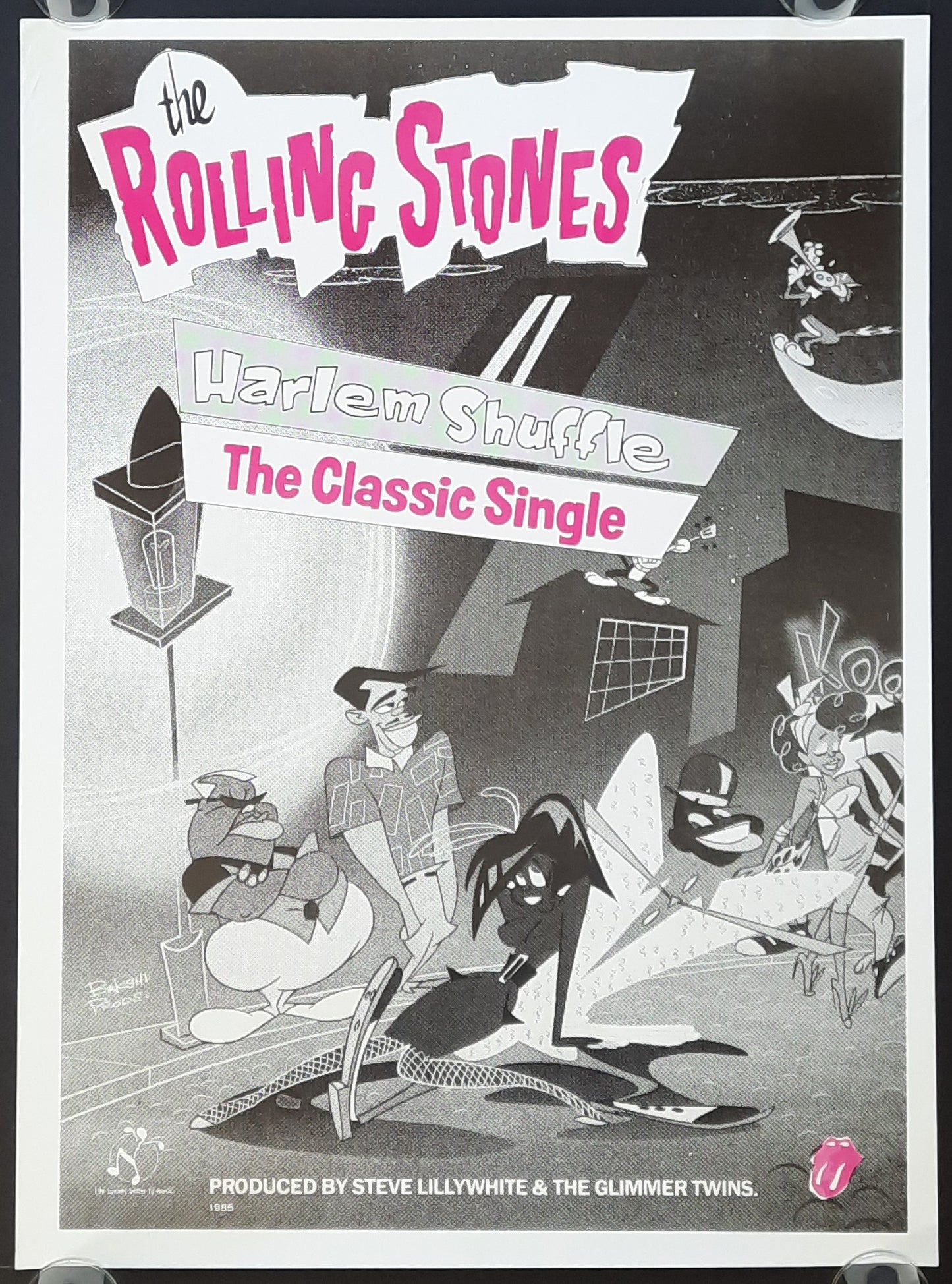 ROLLING STONES 1986 Original Promotion Poster - Single HARLEM SHUFFLE 45x61