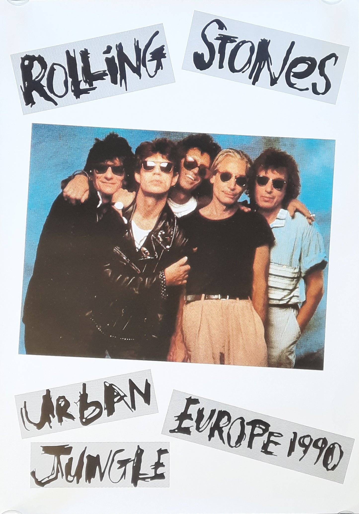 ROLLING STONES 1990 Original Promotion Poster - URBAN JUNGLE TOUR