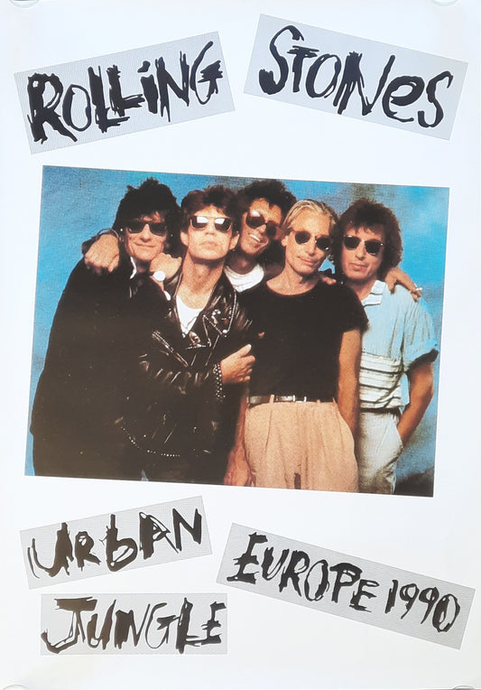 ROLLING STONES 1990 Original Promotion Poster - URBAN JUNGLE TOUR