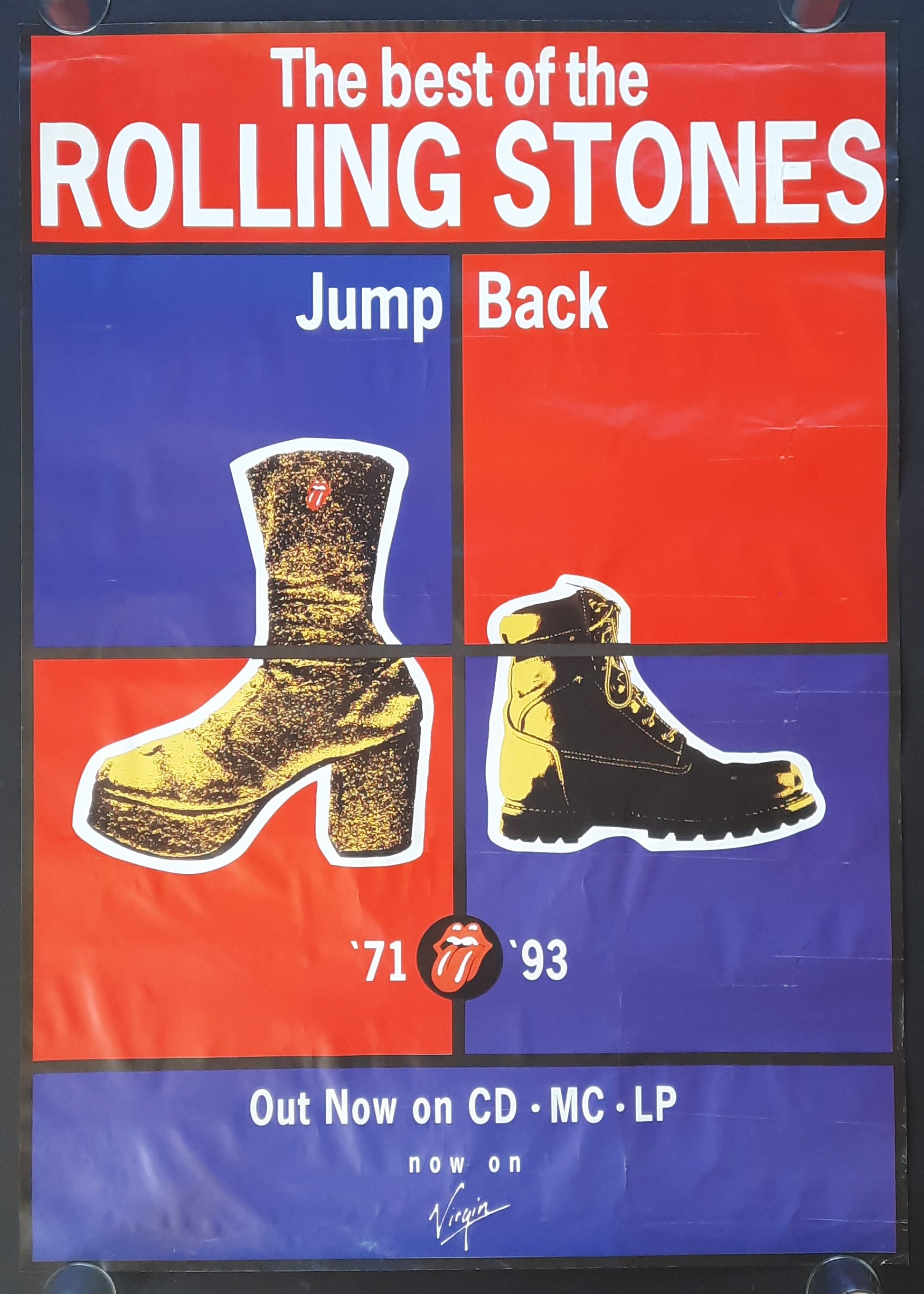 ROLLING STONES 1993 Original Promotion Poster - Album BEST OF '71 - '93