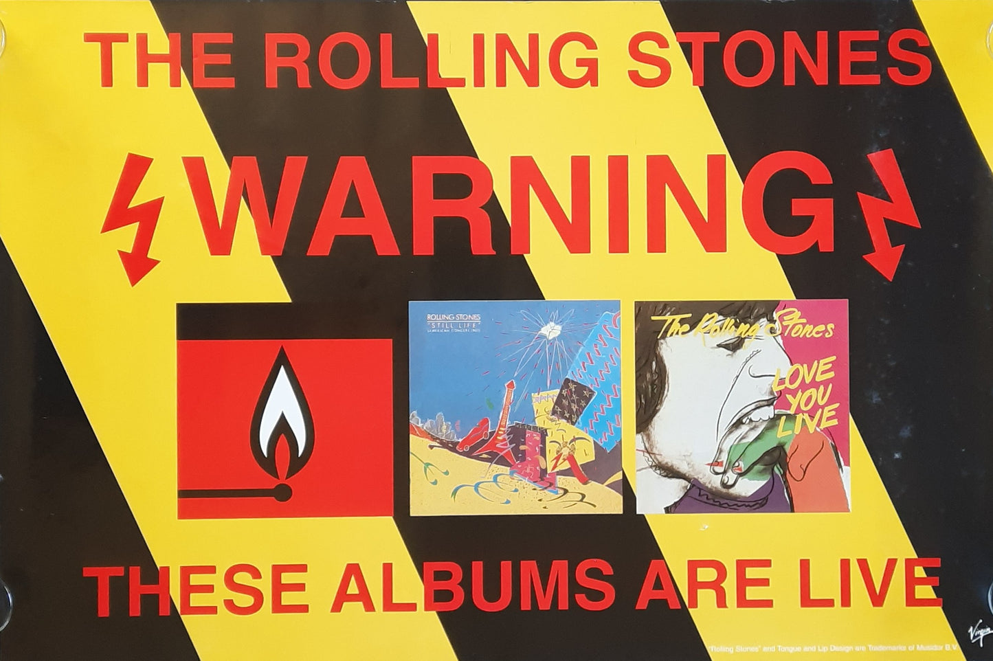 ROLLING STONES 1995 Original Promotion Poster - Live Albums
