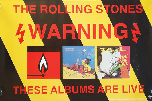 ROLLING STONES 1995 Original Promotion Poster - Live Albums