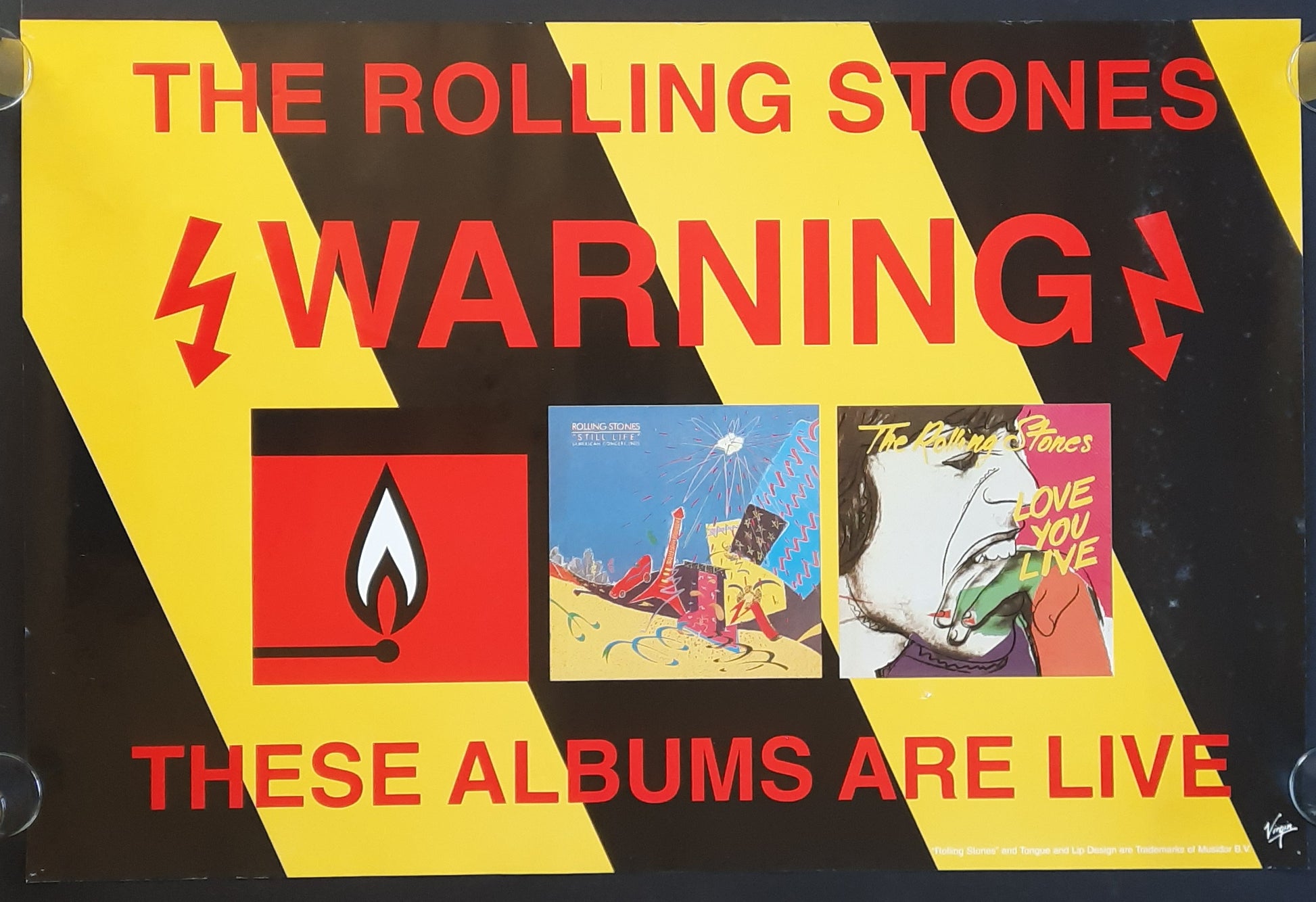 ROLLING STONES 1995 Original Promotion Poster - Live Albums