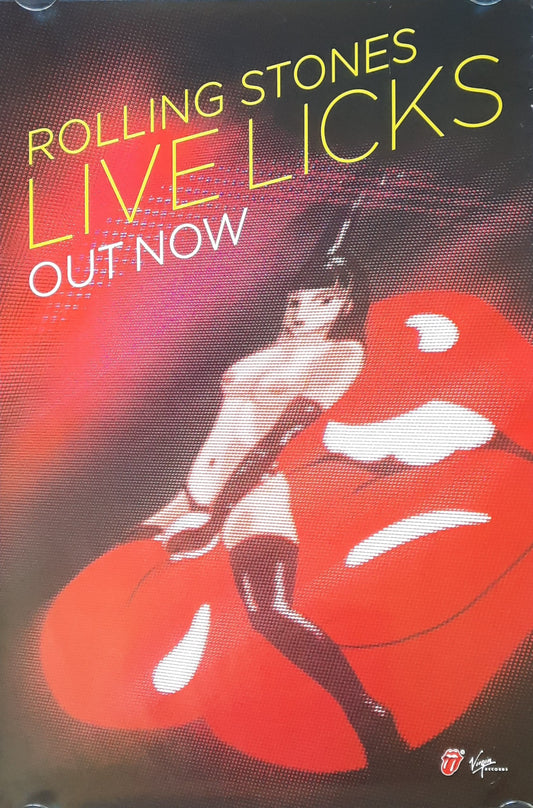 ROLLING STONES 2004 Original Promotion Poster - Album LIVE LICKS Uncensored!
