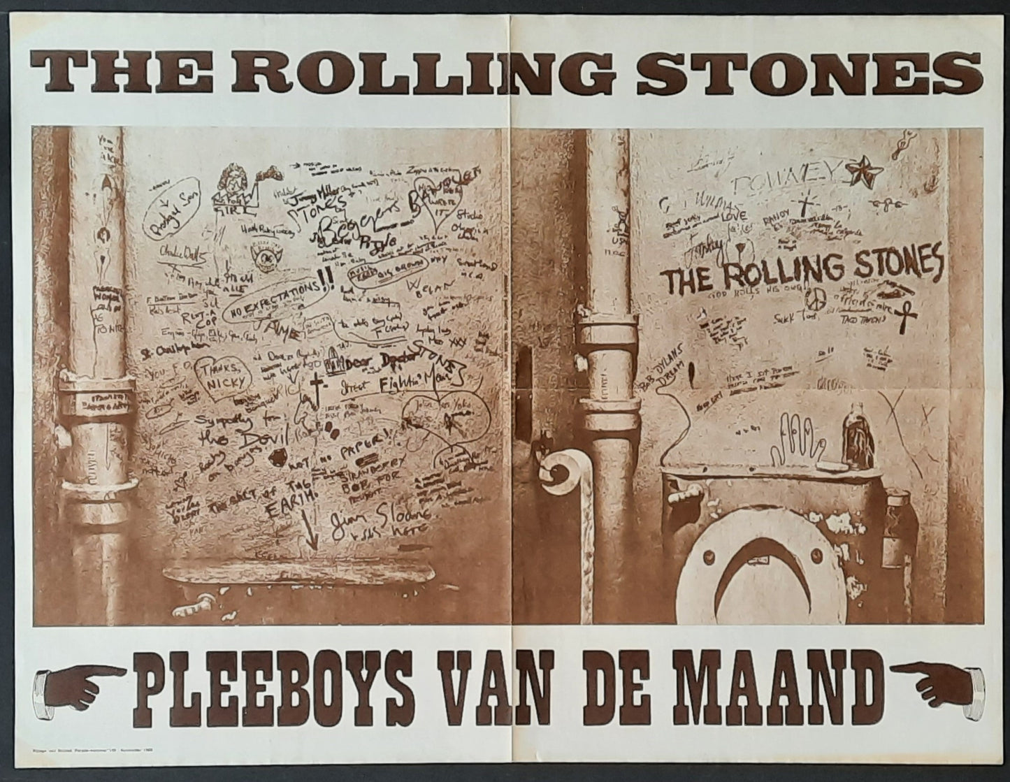 ROLLING STONES Original Promotion Poster - 1968 Album BEGGAR's BANQUET