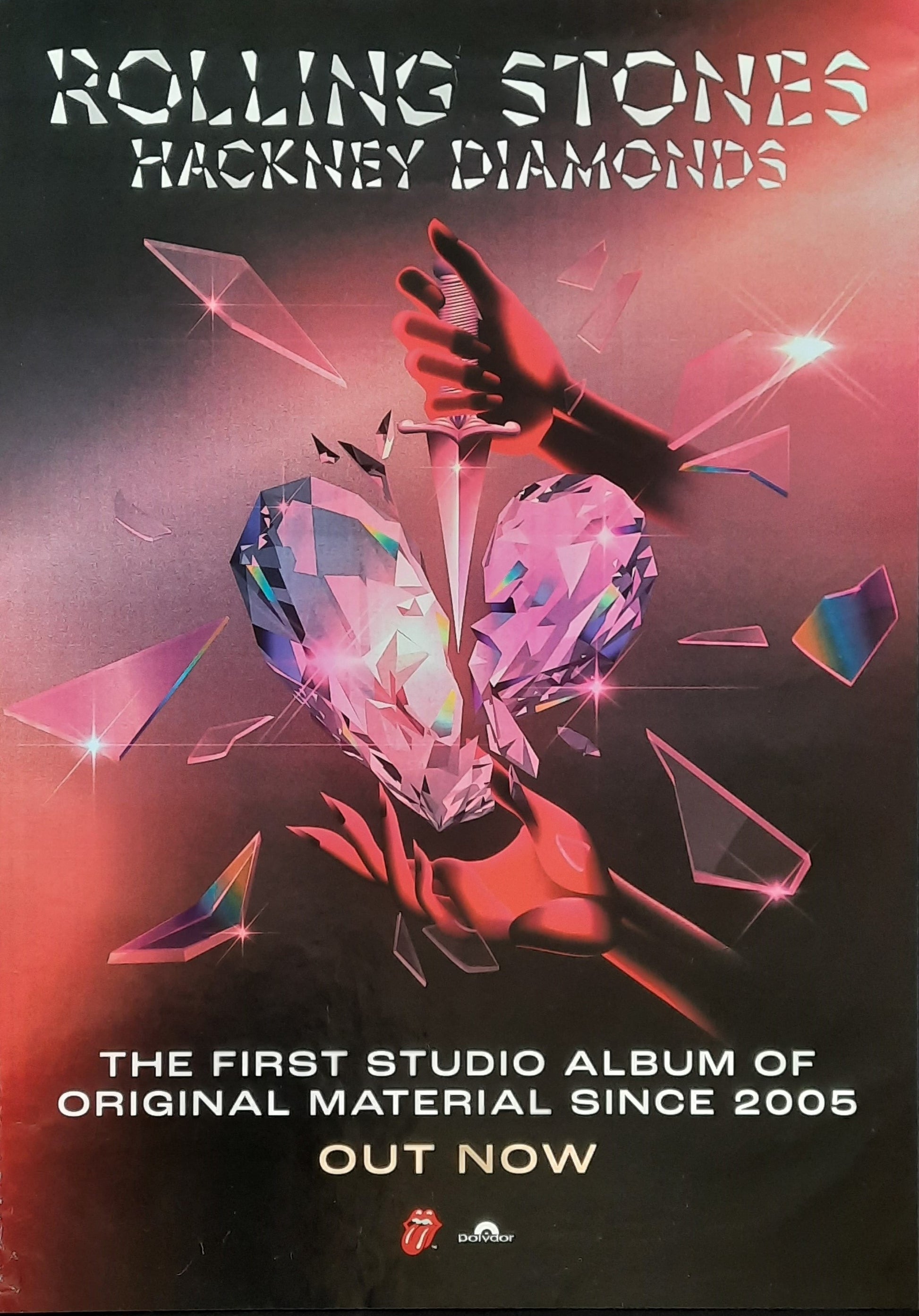 ROLLING STONES Original Promotion Poster - 2023 Album HACKNEY DIAMONDS