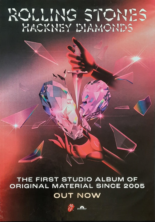 ROLLING STONES Original Promotion Poster - 2023 Album HACKNEY DIAMONDS