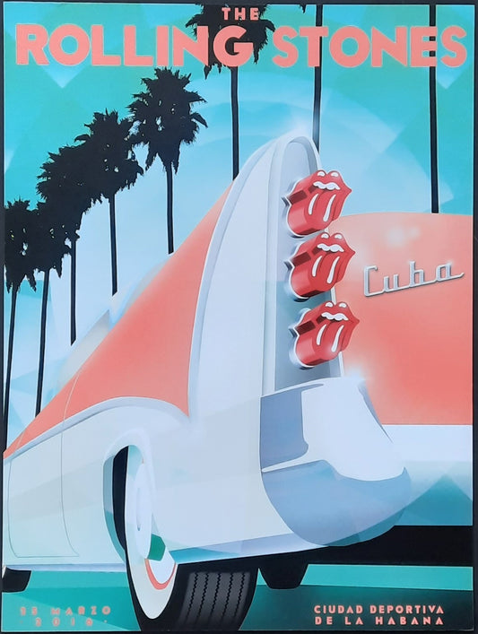 ROLLING STONES Original Concert Litho Poster March 25, 2016 Havanna Cuba