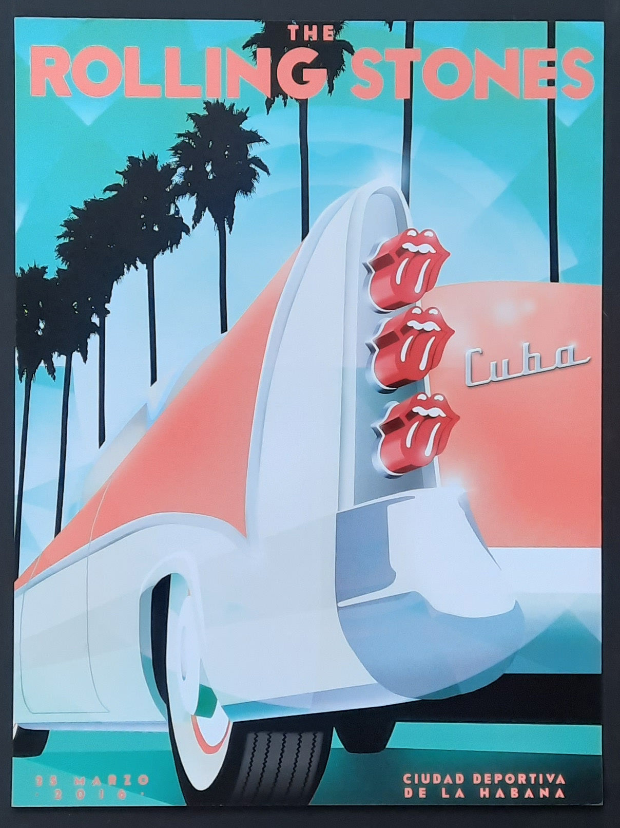 ROLLING STONES Original Concert Litho Poster March 25, 2016 Havanna Cuba 2