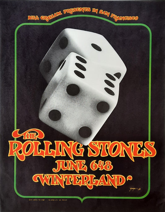 ROLLING STONES Original Concert Poster 1972 Winterland BG 289-2 Poster