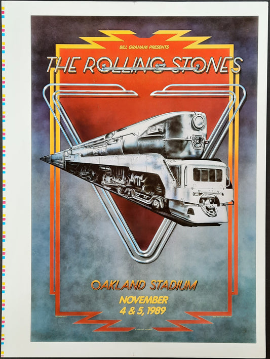 ROLLING STONES Original Concert Poster November 4-5, 1989 Oakland Printer's Proof!