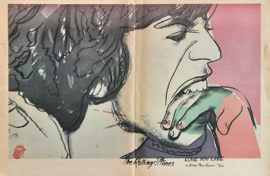 ROLLING STONES Original Promotion Poster - 1977 Album "Love You Live" by Andy Warholn Poster 1st Print