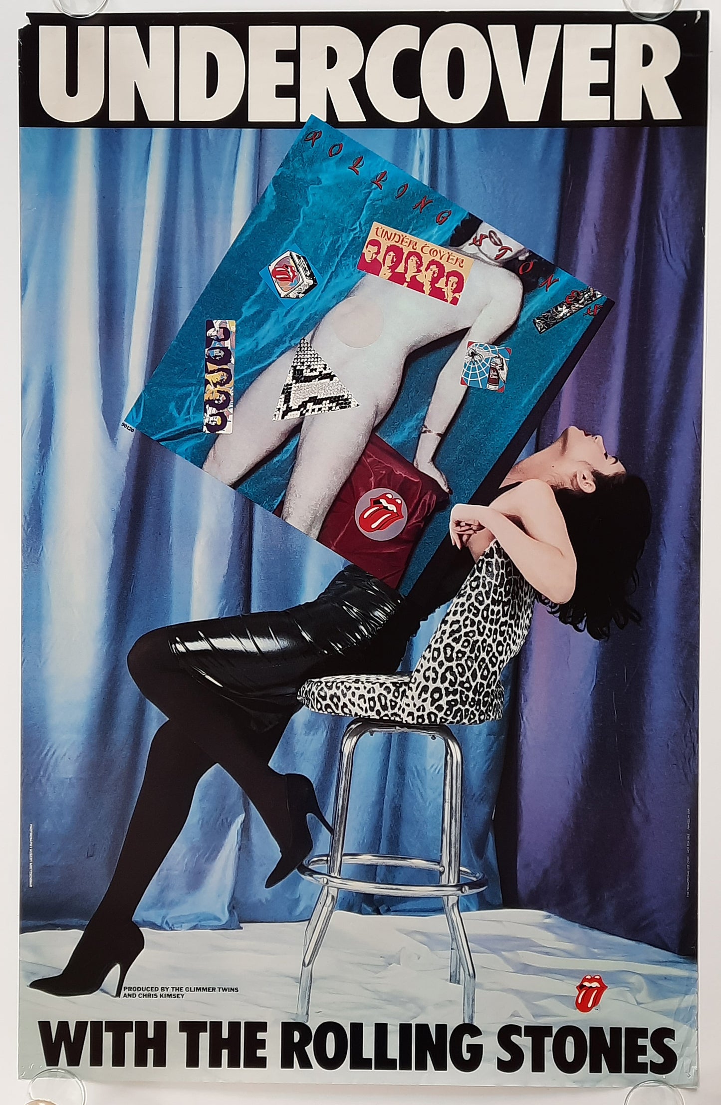 ROLLING STONES Original Promotion Poster - 1983 Album "Undercover" 2