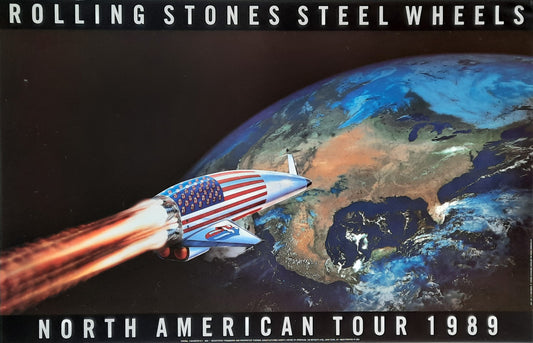 ROLLING STONES Original Promotion Poster - 1989 "North American Tour"