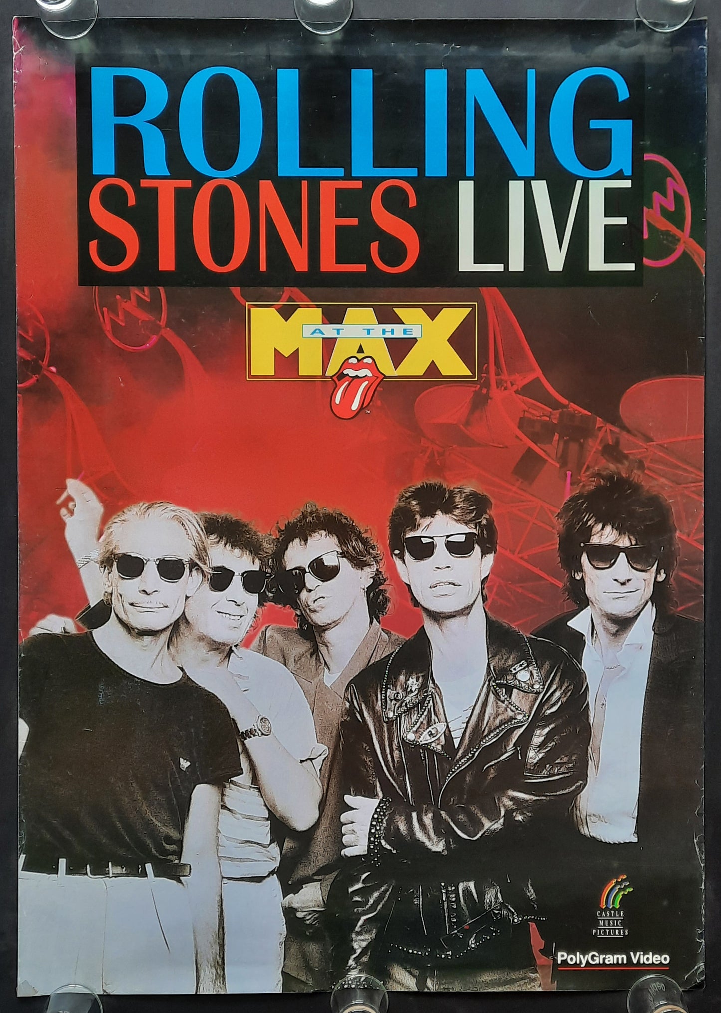 ROLLING STONES Original Promotion Poster - 1991 Video "At The Max" 2