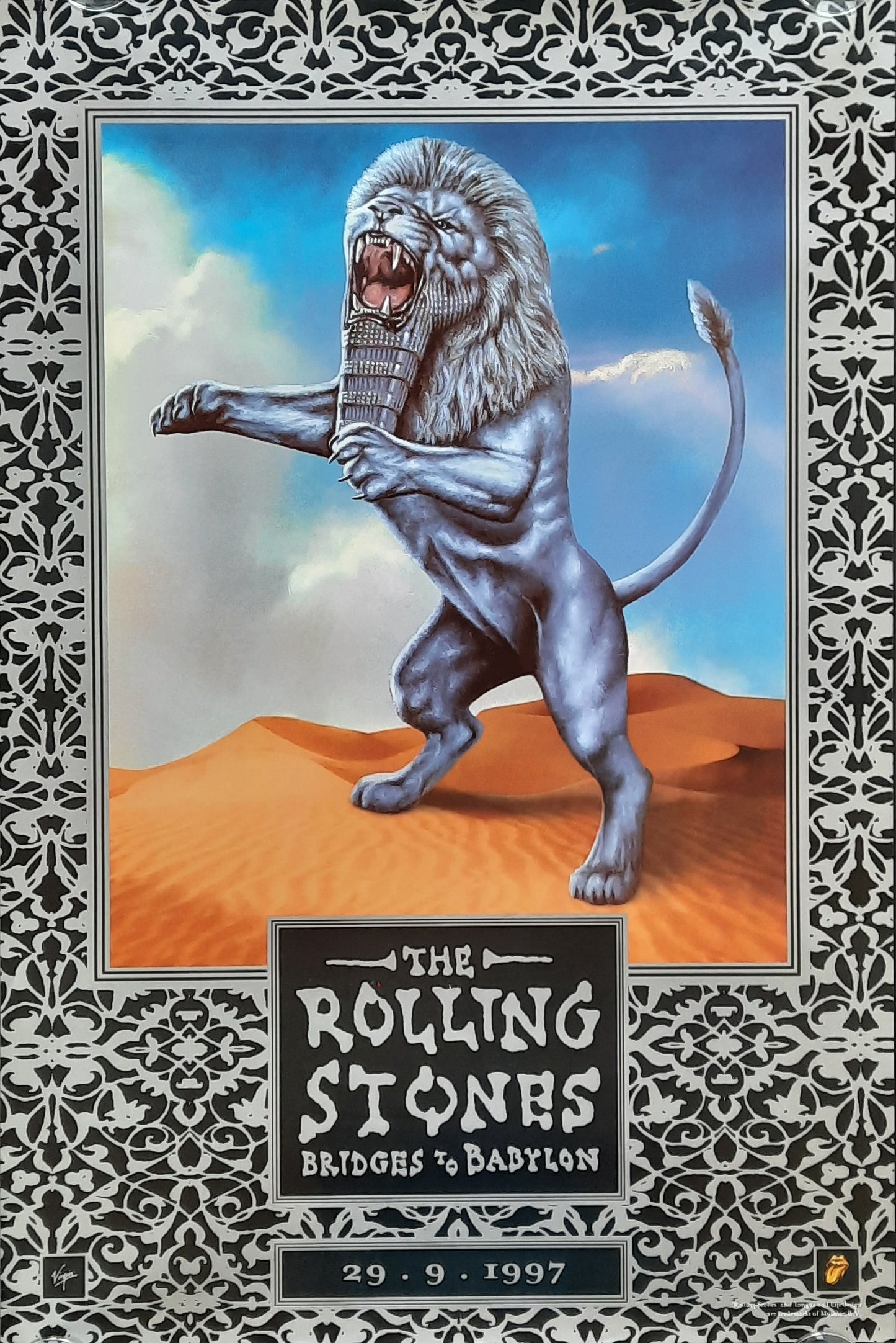 ROLLING STONES Original Promotion Poster - 1997 Album "Bridges to Babylon" 5