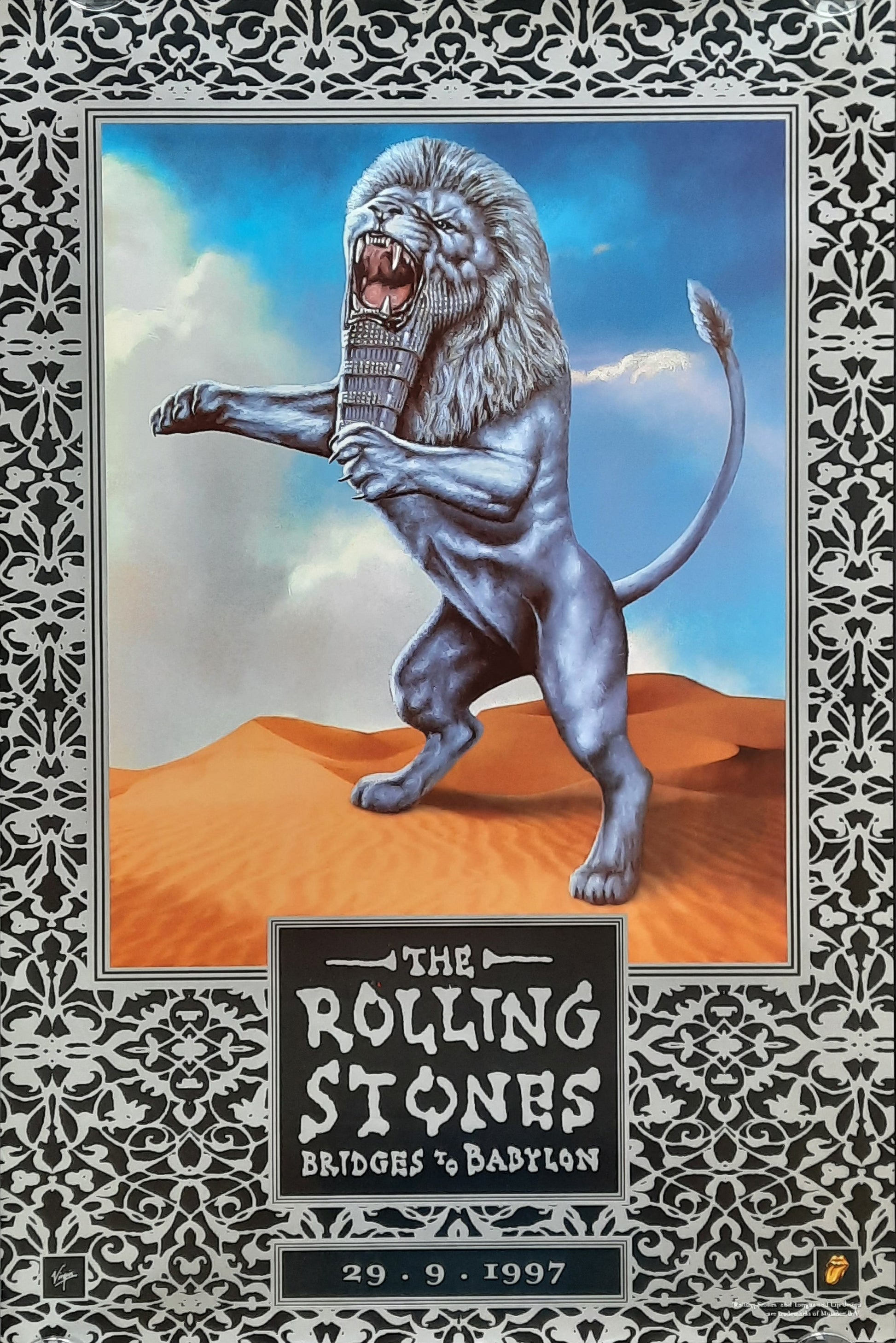 ROLLING STONES Original Promotion Poster - 1997 Album "Bridges to Babylon" 5